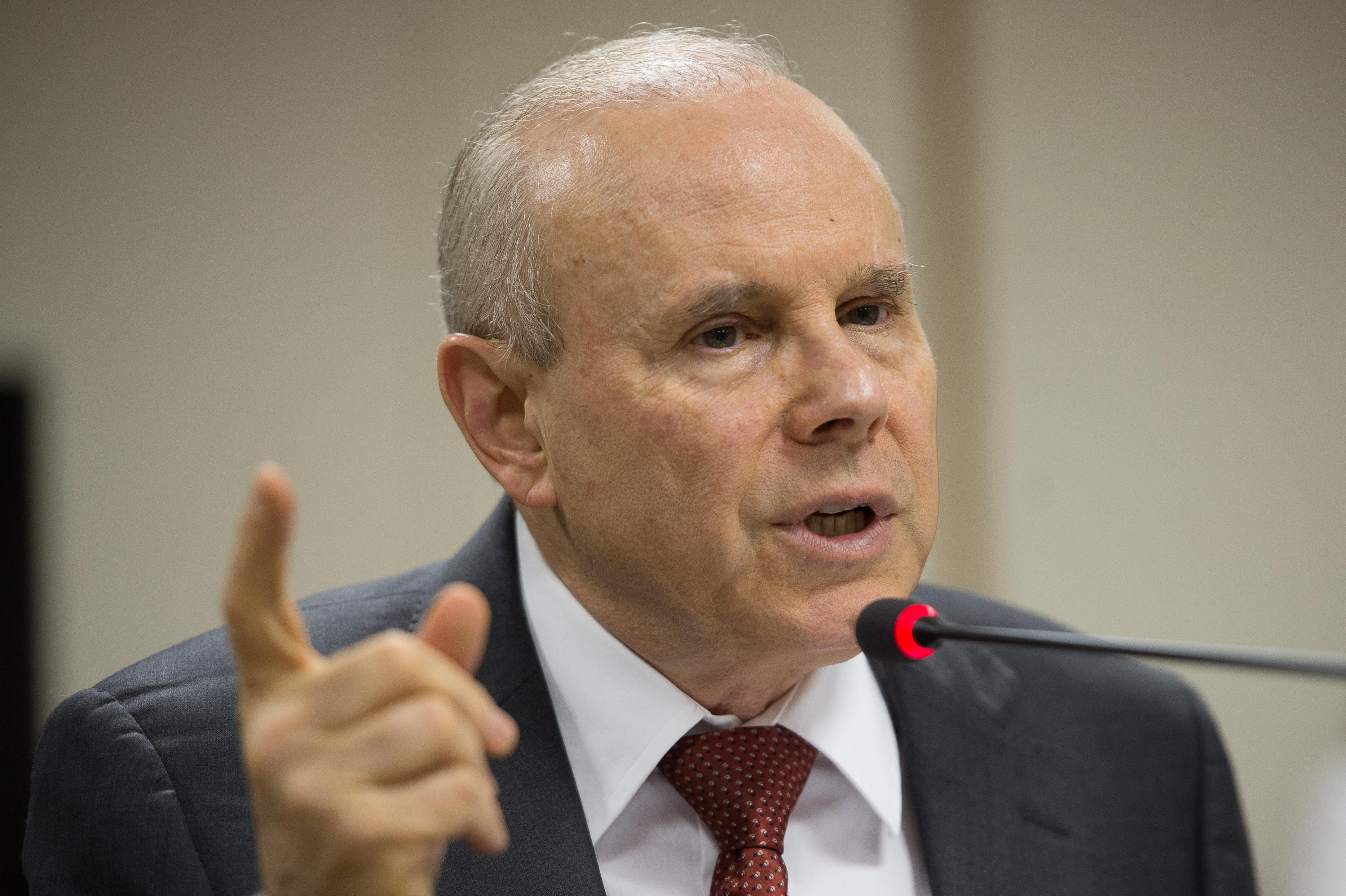 Ministro da Fazenda, Guido Mantega, durante coletiva sobre previsao do FMI (Fabio Rodrigues Pozzebom /Agência Brasil)