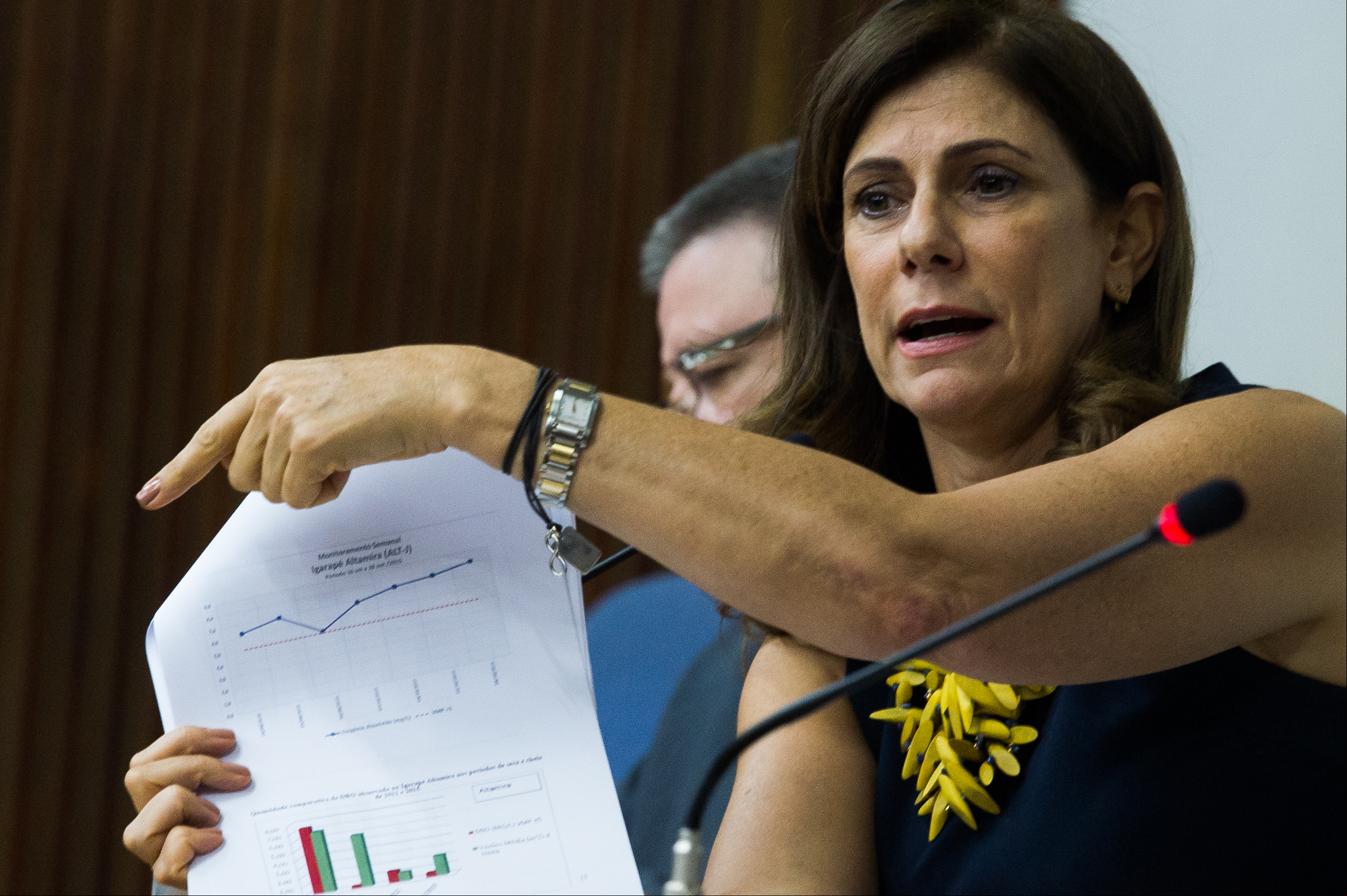 Brasília - A presidenta do Ibama, Marilene Ramos, fala sobre o enchimento do reservatório da Usina Hidrelétrica de Belo Monte, em construção há 4 anos e 5 meses no Rio Xingu, no Pará (Marcello Casal Jr/Agência Brasil)