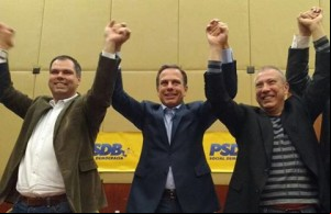 João Doria (C) e Bruno Covas (E) são proclamados candidatos do PSDB a prefeito e vice-prefeito de São Paulo