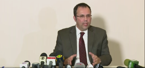 Juiz Marcos Josegrei da Silva, titular da 14 Vara Federal de Curitiba, que expediu os 12 mandados de prisão temporária contra suspeitos de ligação com o grupo terrorista Estado Islâmico (Reprodução/TV)