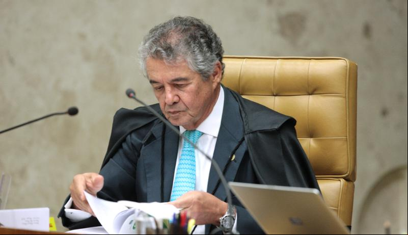 Ministro Marco Aurélio,do STF, durante julgamento de habeas corpus do ex-presidente Lula