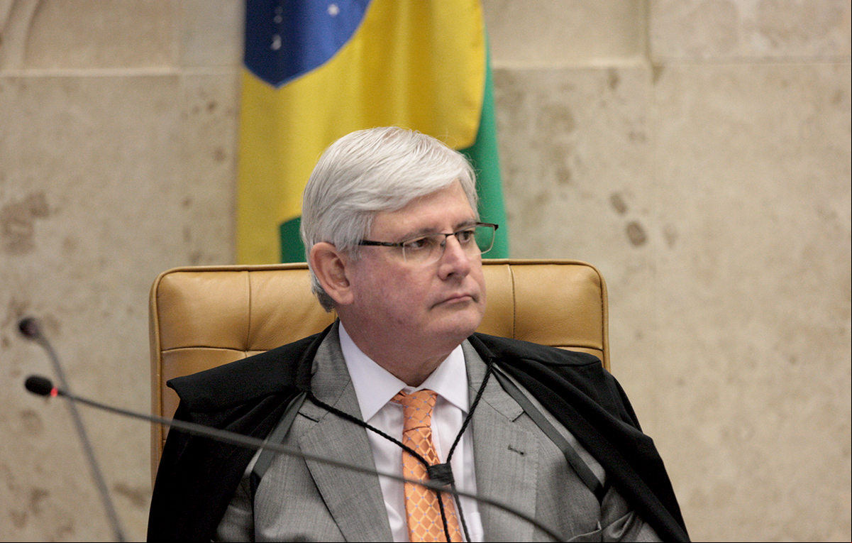 O procurador-geral da República, Rodrigo Janot, durante julgamento no STF sobre foro privilegiado